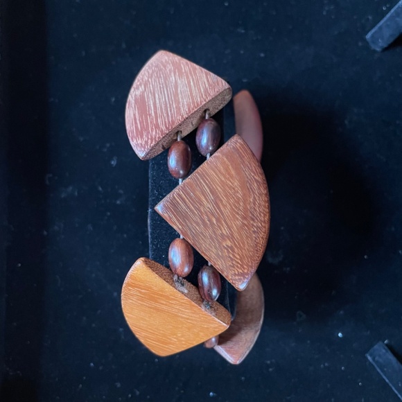 Wooden Boho Hippie Festival Beaded Bracelet - Picture 2 of 4